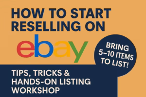 A graphic with the text, "How to start selling on ebay."