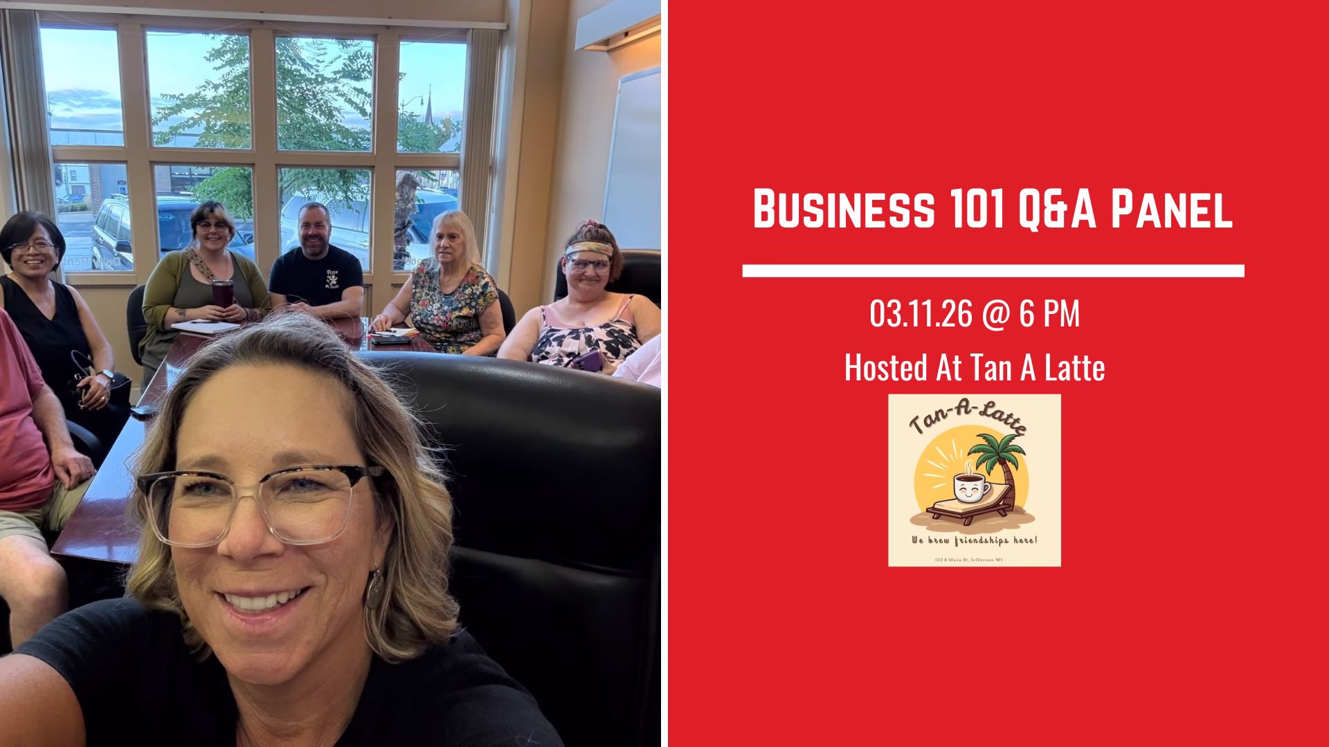 Photo of people talking business.